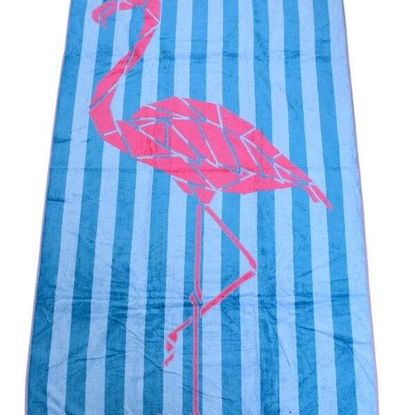 Beach (Jacquard) (500 gsm) - Bath Sheet - Flamingo